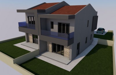 Istrien, Poreč 5 km - Baugrundstück für den Bau einer Doppelhaushälfte
