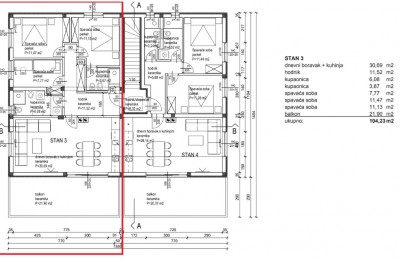Poreč -predgrađe,odlična lokacija! Stan sa tri spavaće sobe udaljen 2 km od grada