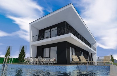 Villa in costruzione con piscina