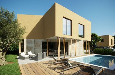 Moderna, udobna in prostorna vila z bazenom 8 km od morja - v fazi gradnje