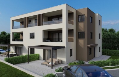 Neubau in Poreč 800 m vom Meer entfernt, Wohnung D 1. Stock